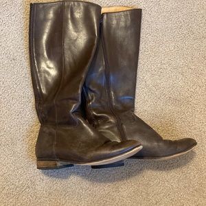 Corso Como Brown Leather Riding Boots Size 7